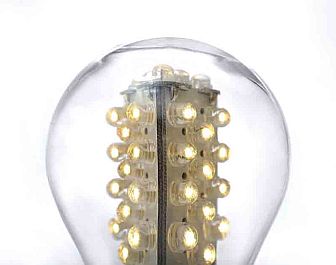 未來光源:燈泡中的發(fā)光二極管(LED),它們是通電後能發(fā)光的半導體。新型塑料將在未來照明發(fā)揮重要作用